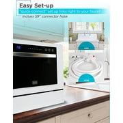 BLACK+DECKER 6-Place Setting Compact Countertop Dishwasher, Accommodates up to 10-In. Dinner Plates, BCD6W