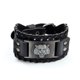 thumbnail image 1 of Pulsera de cuero vikingo para hombre, aleación, brújula, joyería Gao Jiahui unisex, 1 of 2