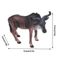 thumbnail image 3 of Estatuilla de ñu de juguete con forma de animal de la jungla africana para niños, 3 of 9