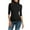 Black, variant on cocolona Womens Solid Color Turtleneck Half Sleeve Shirts Fashion Casual Slim Fitted T-shirts Blouses Layer Tops