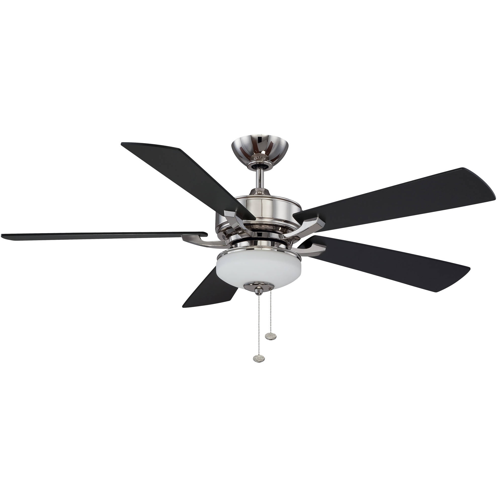 Litex Industries Margaux 52 Hangdown Ceiling Fan Polished Nickel