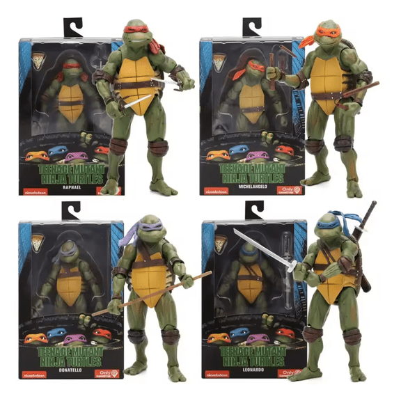 Pack 4 Figuras Tortugas Ninja Tmnt Película 1990