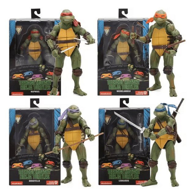 Pack 4 Figuras Tortugas Ninja Tmnt Película 1990