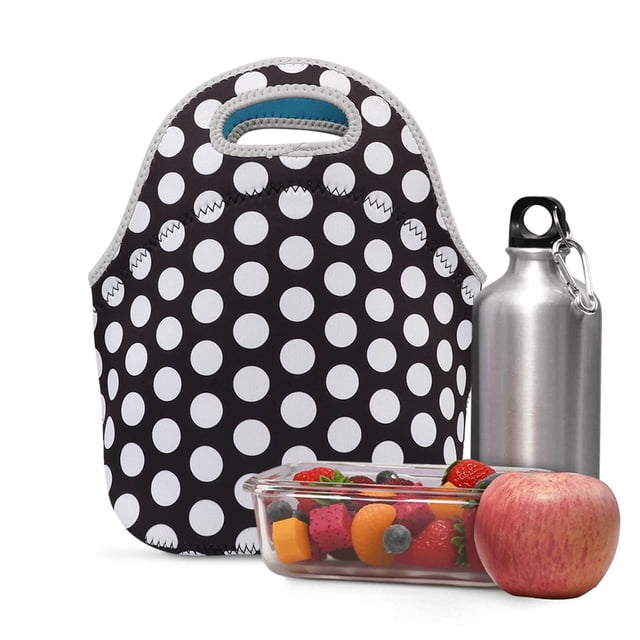 Bolsa de Almuerzo de Neopreno, Bolso de Mano Térmico, Contenedor Compacto para Alimentos, Mantiene La Comida Caliente o Fría, Fácil de Limpiar, Multiusos, Ideal para El Trabajo, La Oficina o
