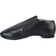 thumbnail image 2 of Unisex PU Leather Upper Slip-on Jazz Shoe with Elastics for Women and Men's Dance Shoes, 2 of 7