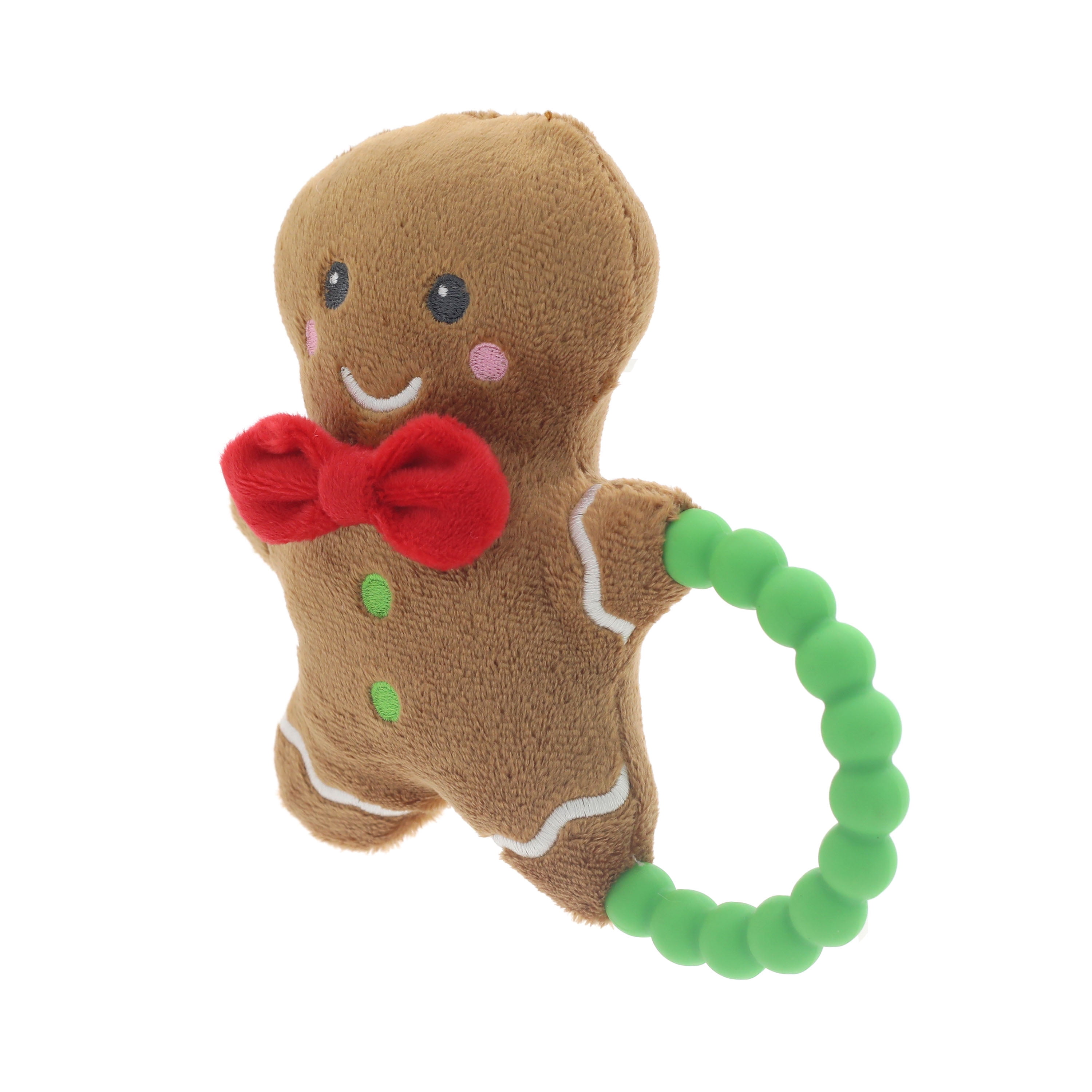 Spark.Create.Imagine. Brown Gingerbread Man Holiday Plush Rattle