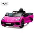 thumbnail image 1 of 12V Licensed Corvette Kids Ride-On Car, Electric Toy Vehicle with Remote Control, LED Lights, & Dual Motors, 1 of 5