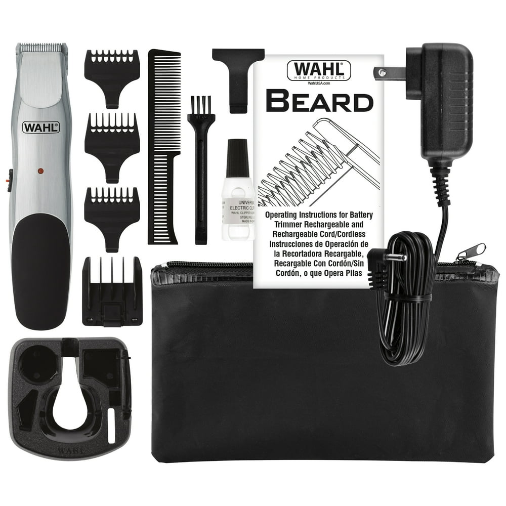 WAHL Beard Trimmer, Cord or Cordless with Self Sharpening Steel Blades