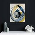 thumbnail image 4 of GOSMITH  Abstract Wall Art Navy Blue and Gold Circle Geometric Pictures for Living Room Bedroom Modern Boho Artwork Prints, 4 of 4