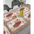 thumbnail image 3 of Easter Placemats Set of 6, Red Truck Tulip Placemat for Dining Table Decorations, Spring Flowers Butterfly Place Mats, Spring Table Mats for Kitchen Dinner Seasonal Holiday Party Decor, 3 of 6