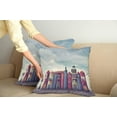 thumbnail image 3 of Ambesonne Fantasy Throw Pillow Cover 2 Pack, City of Old Books Birds, 18", Red and Blue, 3 of 6