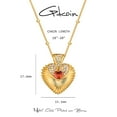 thumbnail image 2 of GDCOIN Red Heart Neckalce 14K Gold Plated Valentines Day Gifts Jewelry, 2 of 9
