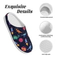thumbnail image 5 of Kdxio Space Dinosaur Women's Men's Slippers Plush Slip-On House Slipper for Winter Indoor Soft Cushion Non-slip Fluffy Slides Slippers-39/40, 5 of 7