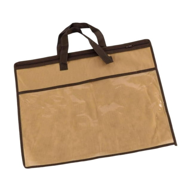 Bolsa de almacenamiento para mantas, organizador de ropa con asas reforzadas, bolsa transparente para guardar edredones, organizador de armario para marrón