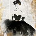 thumbnail image 2 of PI Studio 12x12 White Modern Wood Framed Museum Art Print Titled - Lady in Black I, 2 of 4