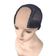 thumbnail image 1 of U Shaped Wig Mesh Cap 4*5inch Black Double Velvet Lace Wig Cap, 1 of 9