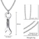 thumbnail image 2 of Herramienta de llave inglesa de acero inoxidable para hombres, joyería colgante de motorista punk, 24 quot; cadena, 11 Feliz Sencillez, 2 of 5
