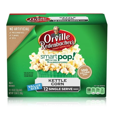 Orville Redenbacher's SmartPop! Kettle Corn Popcorn, 1.16 Ounce Single Serve Bag,
