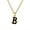 Black Letter B, variant on Initial Necklaces for Women and Men White Black Gold Plated Letter S Stainless Steel Name Alphabet K Pendant Dainty Personalized Statement Simple Jewelry White Letter C