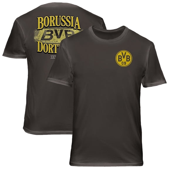 Men's 1863FC  Gray Borussia Dortmund Wordmark Cotton T-Shirt