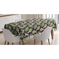 thumbnail image 1 of Vegetable Art Tablecloth, Vibrant Artichoke Motif Exotic Kitchen Organic Recipe Diet Menu Kitchen, Rectangle Satin Table Cover for Dining Room and Kitchen, 60" X 84", Plum Fern Green, by Ambesonne, 1 of 2