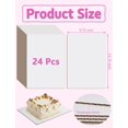 24 Pack Cake Boards Rectangle 13.75 x 9.75 Inch, Disposable Greaseproof ...