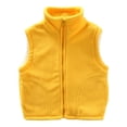 thumbnail image 7 of CAICJ98 Boys Girls Zip Up Fleece Jacket Kids Toodler Lightweight Outerwear Long Sleeve Mock Neck Coat with Pockets (Yellow,9-10 Years), 7 of 7