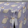 thumbnail image 4 of Rabbit Dog Crate Cover, Illustration of Repetitive Bunnies of Colorful Floral Head Accessories, Easy to Use Pet Kennel Cover Small Dogs Puppies Kittens, 7 Sizes, Mauve and Multicolor, by Ambesonne, 4 of 6
