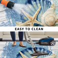 thumbnail image 4 of Blue Coastal Starfish Outdoor Rug 4x6 Ft, Non Slip Washable Area Rug, Vintage Wooden Nautical Coral Summer Patio Rugs Carpet Runner, Large Floor Mat for Indoor/Outdoor Deck Porch Camping, 4 of 8