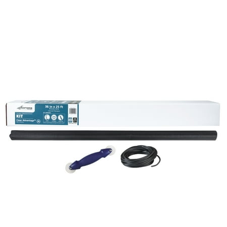 

Saint-Gobain ADFORS 36in x 25ft Charcoal Fiberglass Clear Advantage Screen Kit