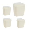 thumbnail image 1 of Juego De 4 Bote De Basura De Plástico Con Montaje En La Pared Con Tapa, Fácil De Instalar, Para Baño En Casa Oficina De Cocina Baoblaze Cubo de la basura montado en la pared, 1 of 8