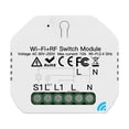 thumbnail image 1 of Dimmable Smart Switch, Wi-Fi Operated Electric Motor Switch, Voice-Controlled for Dimmable Bulbs, Max Load 250W, Neutral Required, Timer Schedules, Remote Control, Mini Design, for Smart Home (1Pack), 1 of 5