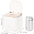 thumbnail image 3 of 2 Pack Tabletop Trash Can, Mini Plastic Countertop Trash Can Wastebasket Rubbish Bin, with Removable Inner Light Green White 14.5*14.5*15cm, 3 of 5