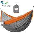 thumbnail image 1 of Vivere Nylon Double Parachute Camping Hammock - Grey/Orange, 1 of 2