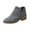 Gray, variant on EKVAHL Women's Back‑Zip Ankle Booties, V‑Cut Pointed Toe Short Boots, Chunky Block Heel Dress Walking Boots for Office Weekend Brown