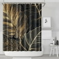 thumbnail image 4 of Black Tree Beautiful Palms Leaf Shower Curtains, Farmhouse Shower Curtains for Bathroom,Waterproof Fabric Shower Curtain Set with 12 Hooks Decor 84×72 Inch, 4 of 4