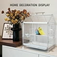 thumbnail image 5 of 20.5 inch Small Bird Cage Parrot Cage Portable Bird Carrier Travel Carrier Cage for Home Outing Pet Clinic Temporary Placement for Small Medium Birds White, 5 of 8