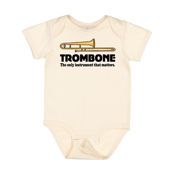 Inktastic Trombone Music Joke Band Boys or Girls Baby Bodysuit