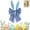 Blue, variant on 16" Bunny Ears Wreath Bow, Easter Bunny Ears Bows for Wreaths, Wreaths Spring Holiday, Fabric Decorative Bows for Topper Front Door Wall (Blue)