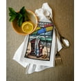 thumbnail image 2 of Ocean City, Maryland, Beach Chair, Scratchboard (100% Cotton Tea Towel, Decorative Hand Towel, Kitchen and Home), 2 of 3