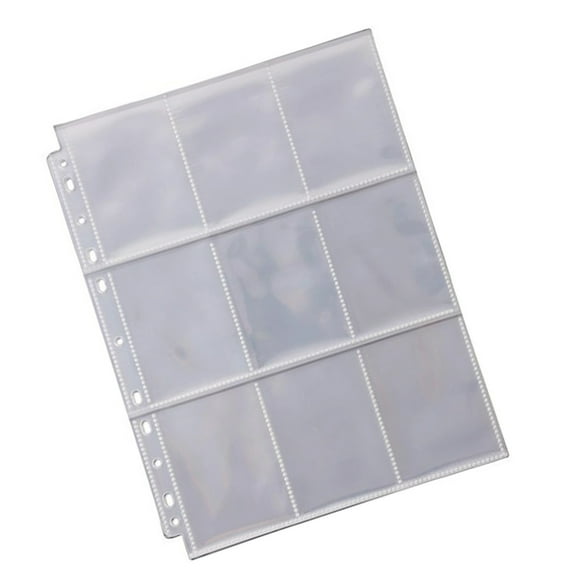 Billeteras de 20 piezas Injueey páginas de álbum colección de doble cara 9 bolsillos fundas para tarjetas de juego
