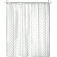 thumbnail image 5 of Chevron Shower Curtain White Beige Extra Long Geometric Herringbone 72Wx84H Inch Striped Simple Modern Classy Neutral Contemporary Decor Fabric Bathroom Set Polyester Waterproof, 5 of 6