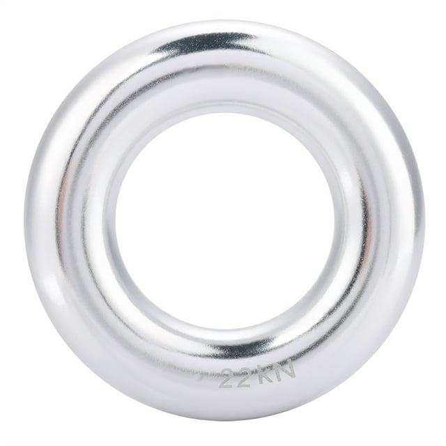 Anillo redondo de aluminio para rápel, anillo tórico de aleación de aluminio de tensión perfecta para subir (plateado)