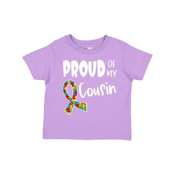 Inktastic Proud of My Cousin Autism Awareness Puzzle Piece Ribbon Boys or Girls Toddler T-Shirt