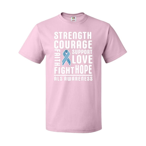 Inktastic Als Awareness Strength Courage Support T-Shirt