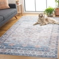 thumbnail image 3 of SAFAVIEH Arizona Jarred Medallion Machine Washable Area Rug, Ivory/Light Blue, 4' x 6', 3 of 10