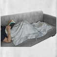 thumbnail image 6 of City Soft Flannel Fleece Throw Blanket, Sketch of Urban Panorama Shopping Street District in Pastel Tone, Cozy Plush for Indoor and Outdoor Use, 60" x 80", Blue Grey Slate Blue, by Ambesonne, 6 of 6