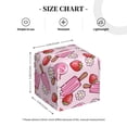 thumbnail image 4 of Lsque Strawberry Popsicle Printed Tissue Box Cover Holder, Facial Paper Organizer Dispenser,Square with Bottom Belt, PVC Leather Decorative Organizer, 4 of 8