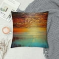 thumbnail image 2 of Creowell  Couch Pillows for Living Room Vintage Abstract Teal and Orange Decorative Throw Pillow Covers Teal Pillow Cover for Bedroom Sofa Outdoor Pillow Covers, 2 of 5