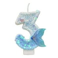 thumbnail image 2 of Nilvkv Blue Number Birthday Candles Mermaid Tail Birthday Candles for Cake Candle Topper Anniversary Celebrations Supplies, Home Decorations, 2 of 6